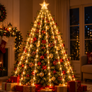 🎄✨ Luces Estrella Cascada + ¡Tapete Navideño GRATIS!