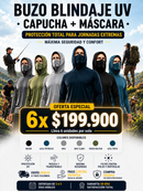 BUZO BLINDAJE UV - CAPUCHA + MÁSCARA - MÁXIMA SEGURIDAD Y CONFORT