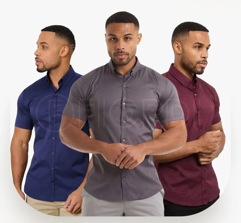 COMPRE 1 Y LLÉVATE 2 - CAMISA MANGA CORTA ULTRA TECNOLÓGICA - NO SE ARRUGA