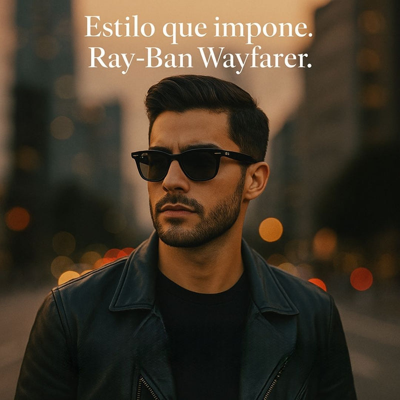 RAYBAN WAYFARER + ESTUCHE EN CUERO + 1 AÑO DE GARANTÍA