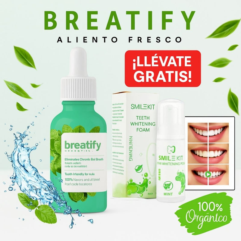 Aliento Fresco + Sonrisa Blanca - Compra tu Breatify y recibe SmileKit GRATIS