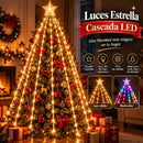 🎄✨ Luces Estrella Cascada + ¡Tapete Navideño GRATIS!