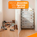 Organizador de Zapatos SmartOrganizer 6 Compartimentos Vertical Acero Inoxidable