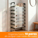 Organizador de Zapatos SmartOrganizer 6 Compartimentos Vertical Acero Inoxidable