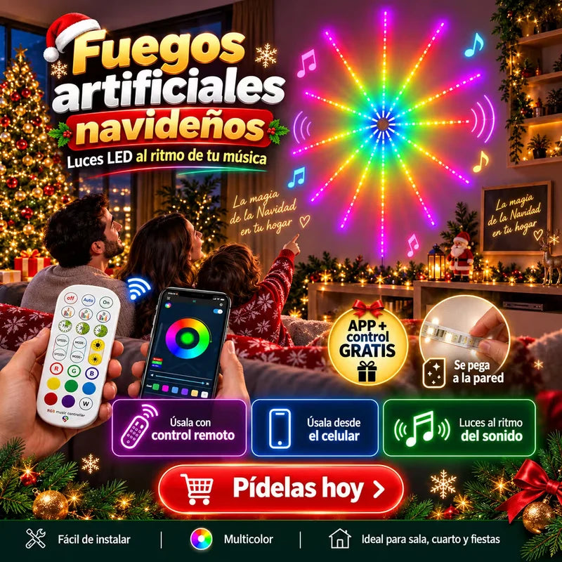 NavidadGlow™ – Fuegos Artificiales LED para Navidad 🎆✨